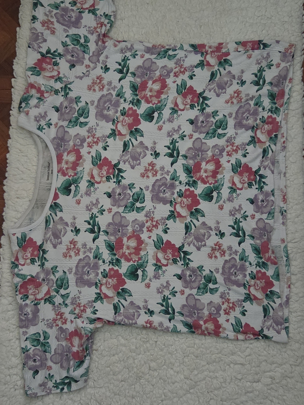 Woman Within Vintage Floral Short Sleeve Top - Size 3X (30/32)